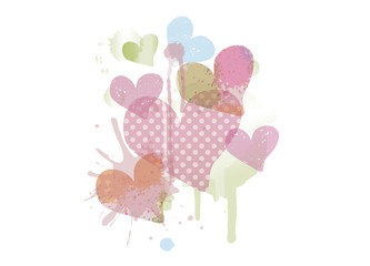 Herzen Graffiti und Malerei