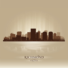 Fototapeta premium Richmond, Virginia skyline city silhouette