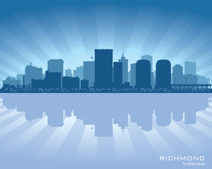 Richmond, Virginia skyline city silhouette