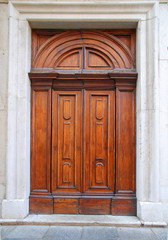 Italy, Ravenna Saint Mary Suffragio church door