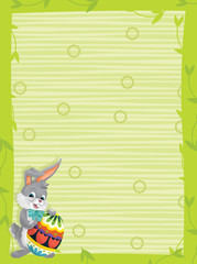 Obraz premium The happy easter bunny - illustration for the children