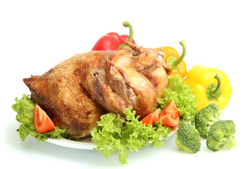 Tasty whole roasted chicken