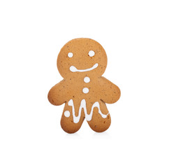 Ggingerbread man on white