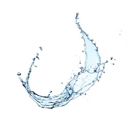Water splash isolated on white background
