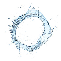 Water splash isolated on white background
