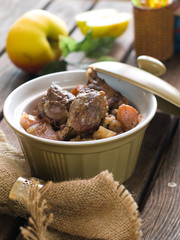 stew with vegetables and apple