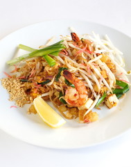 Thai food padthai fried noodle with shrimp