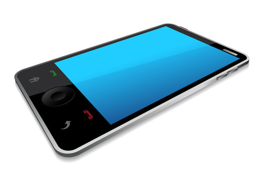 vector illustration of smartphone against white background