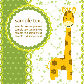 vector background with giraffe