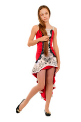 Cute little girl in a dress