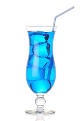 Tropical cocktail on a white background