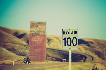 motorbike road trip - Drumheller Alberta - LOMO