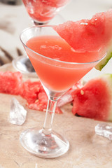 Red, watermelon drink