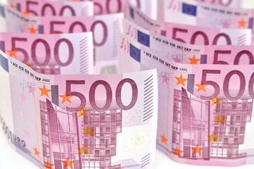 500 Euro banknotes.