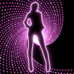 sexy woman disco symbol