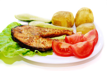 Fish and vegetables