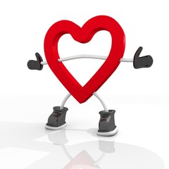 little red heart 3d character Symbol