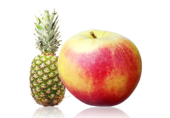 Apple and pineapple