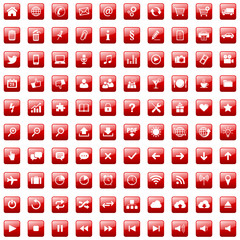 100 Icons // Website Buttons Rot
