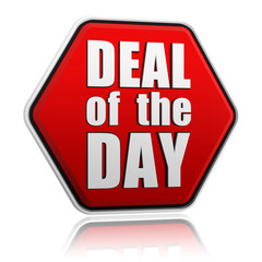 deal of the day red hexagon