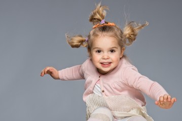 Little girl having fun