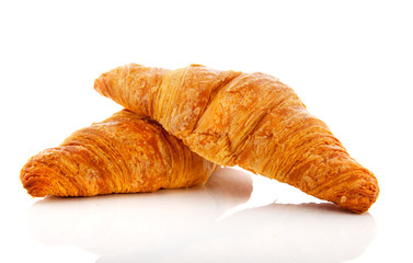 Croissants isolated on white background