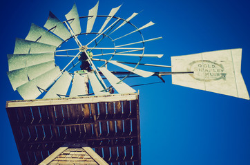 old windmill at sunset - Drumheller Alberta - LOMO