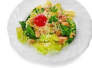 Caesar Salad isolated on a white background