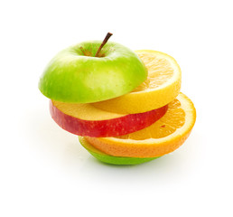 Mixed Fruit isolated on white background