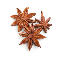 star anise isolated on a white background