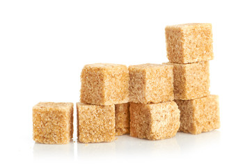 Brown cane sugar cubes