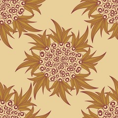 Abstract floral seamless pattern