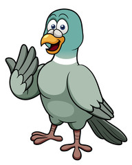 illustration of cartoon pigeon