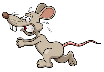 illustration of Cartoon rat running