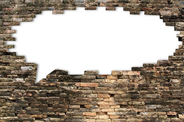 brick wall texture of speech bubble background