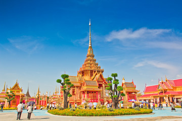 Thaise koninklijke begrafenis in bangkok thailand