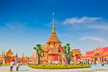 Fotobehang Bangkok Thaise koninklijke begrafenis in bangkok thailand