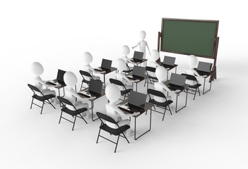 Classroom of students with teacher at the front