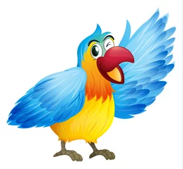 Foto op Plexiglas Vogel Een lachende papegaai