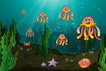 Washable wall murals Submarine Underwater creatures