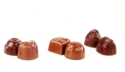 Closeup brown chocolate candy background