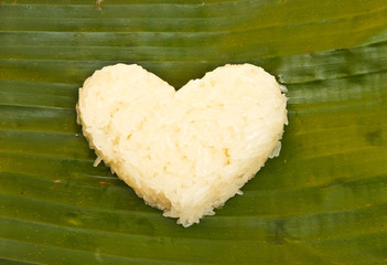 sticky rice in coconut cream