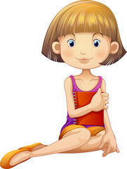 A little girl holding a notebook