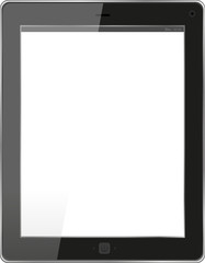 Obraz premium Realistic tablet pc computer with blank screen isolated on white
