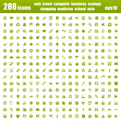 288 icons basic green