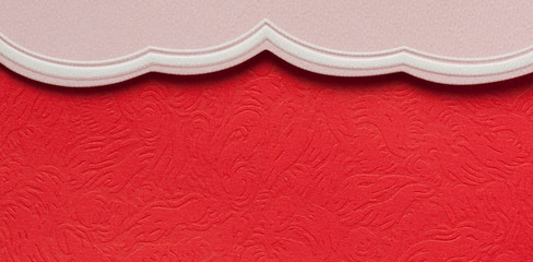 red and pink invitation card