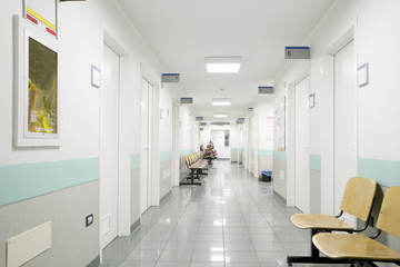 hospital hallway - obrazy, fototapety, plakaty