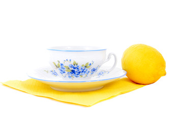 cup and lemon