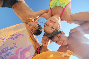 Portrait of happy kids representing youth and fun