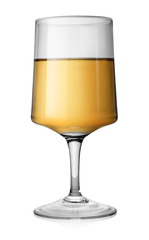 Rectangular glass of white wine